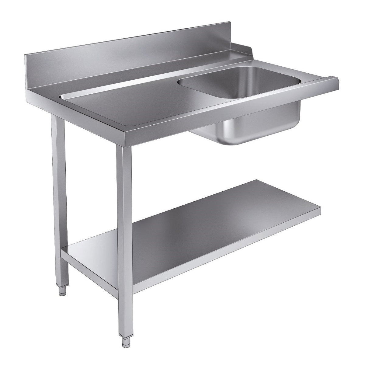 Indløbsbord - bundhylde - venstre - 1200 mm - til 7280.0045 / 7280.0046