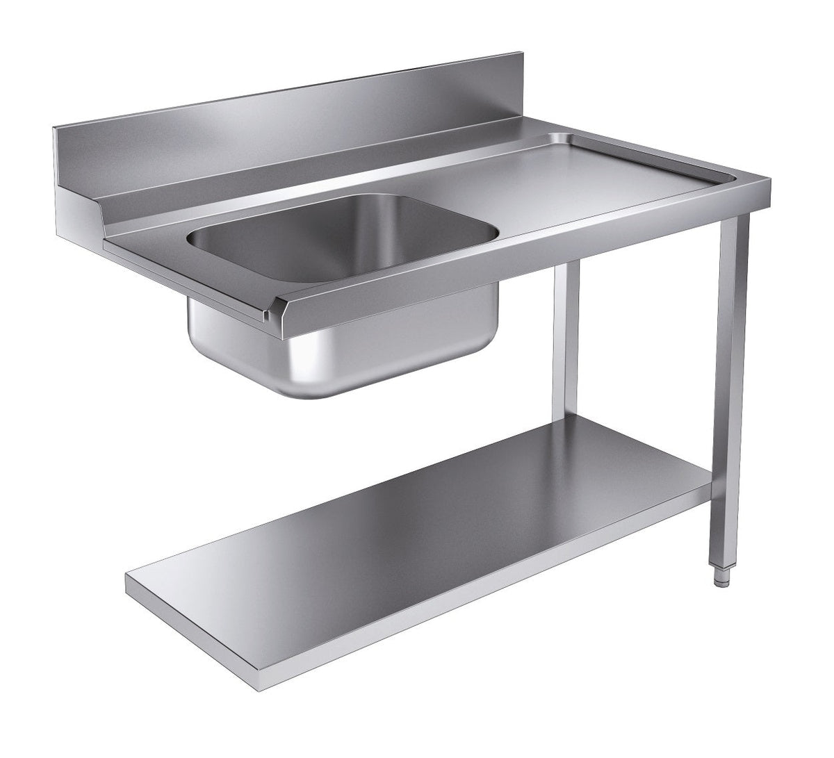 Indløbsbord - bundhylde - højre - 1200 mm - til 7280.0045 / 7280.0046