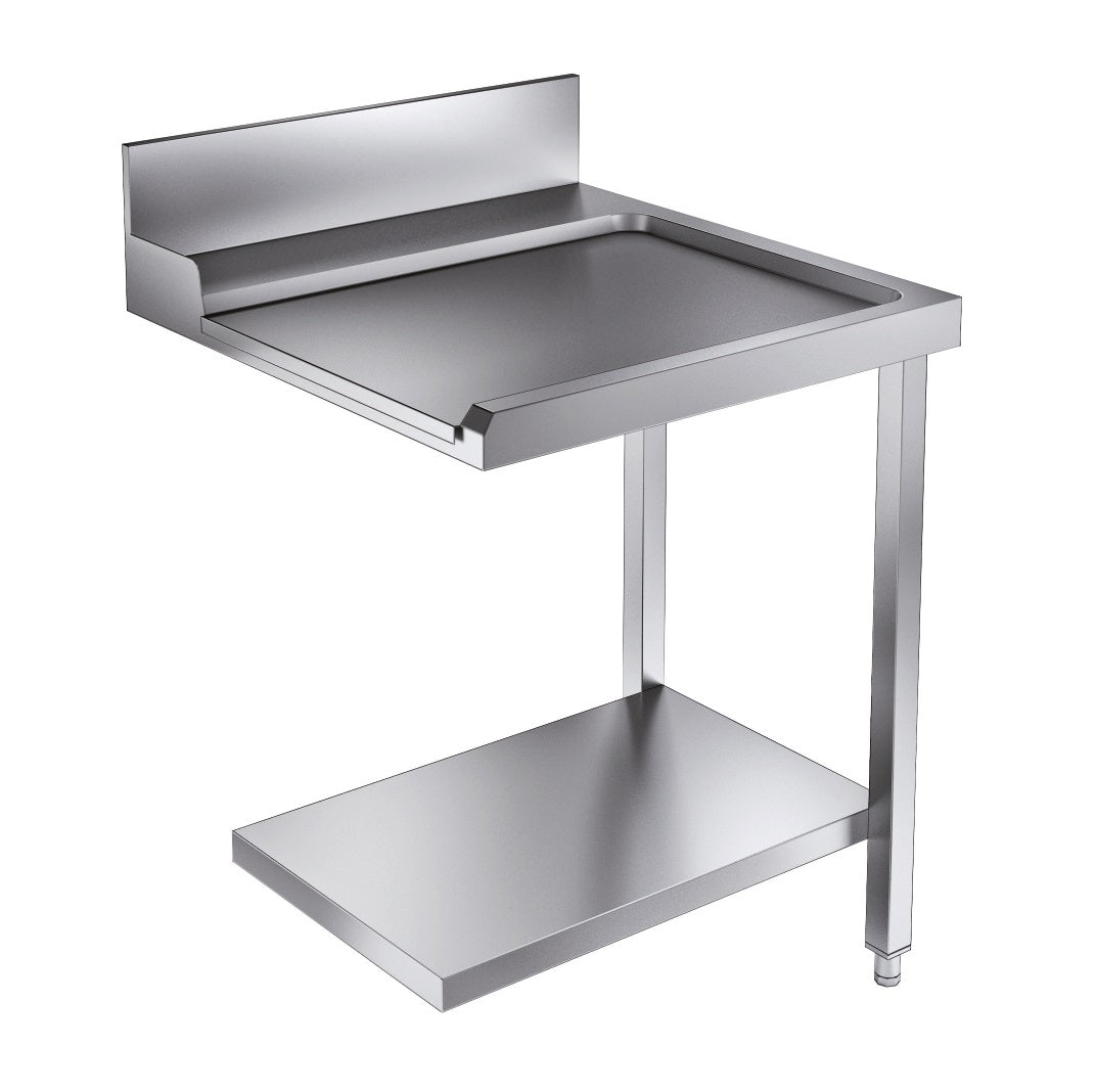 Udløbsbord med bundhylde - højre - 700 mm - til 7280.0045 / 7280.0046