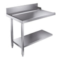 Udløbsbord med bundhylde - venstre - 1100 mm - til 7280.0045 / 7280.0046