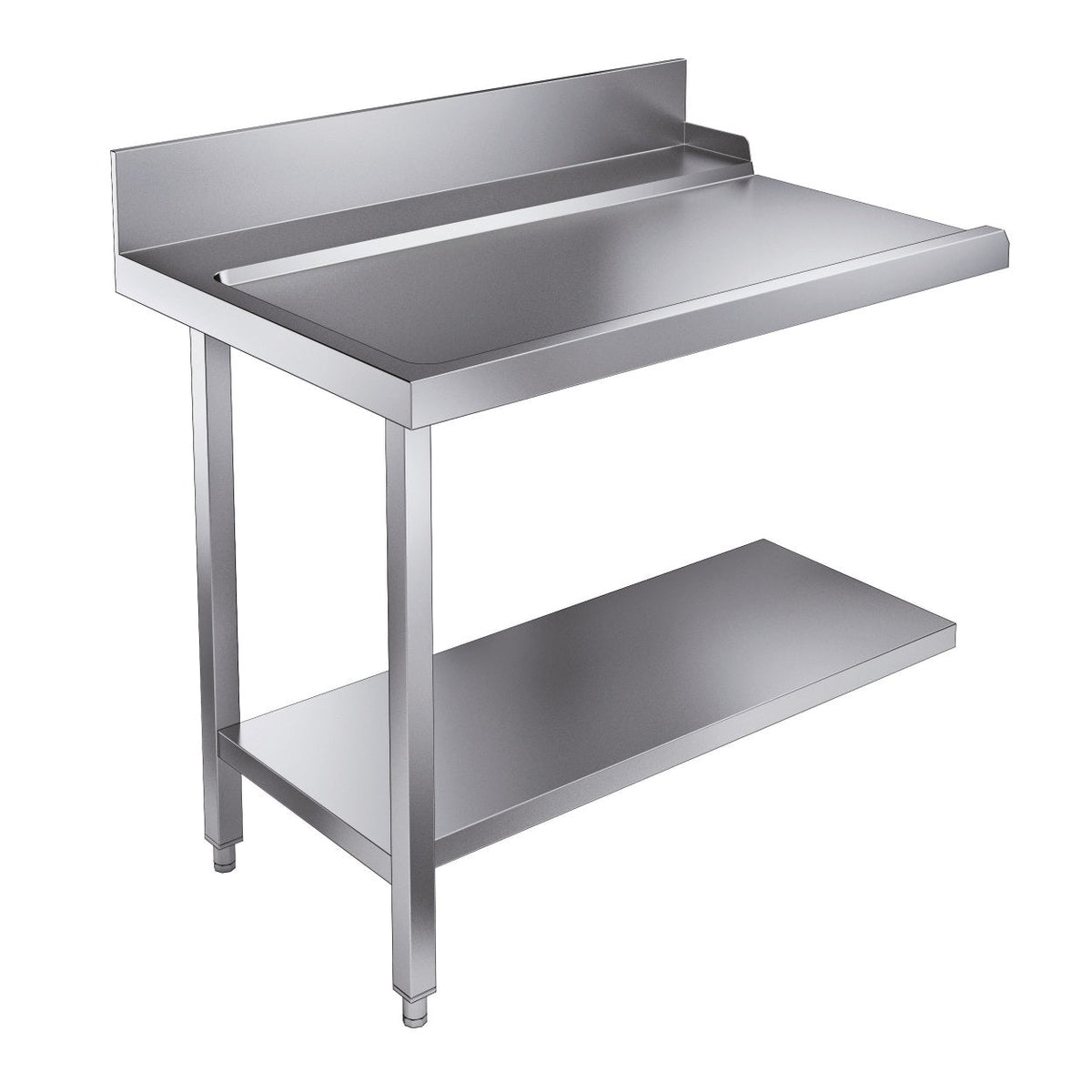 Udløbsbord med bundhylde - venstre - 1100 mm - til 7280.0045 / 7280.0046
