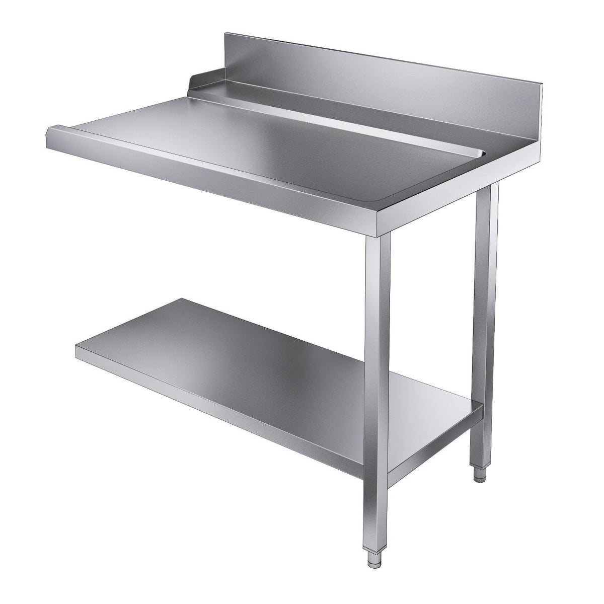 Udløbsbord med bundhylde - højre - 1100 mm - til 7280.0045 / 7280.0046
