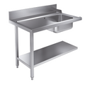 Indløbsbord - bundhylde - venstre - 1200 mm - til 7082.0070 / 7082.0075