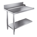 Udløbsbord med bundhylde - venstre - 1100 mm - til 7082.0070 / 7082.0075
