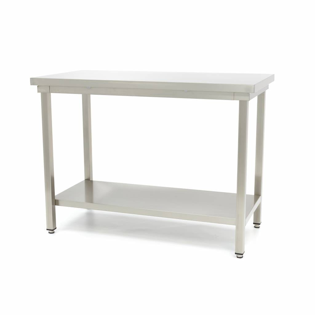 Rustfrit stål bord - 200 x 70 cm - Justerbar højde