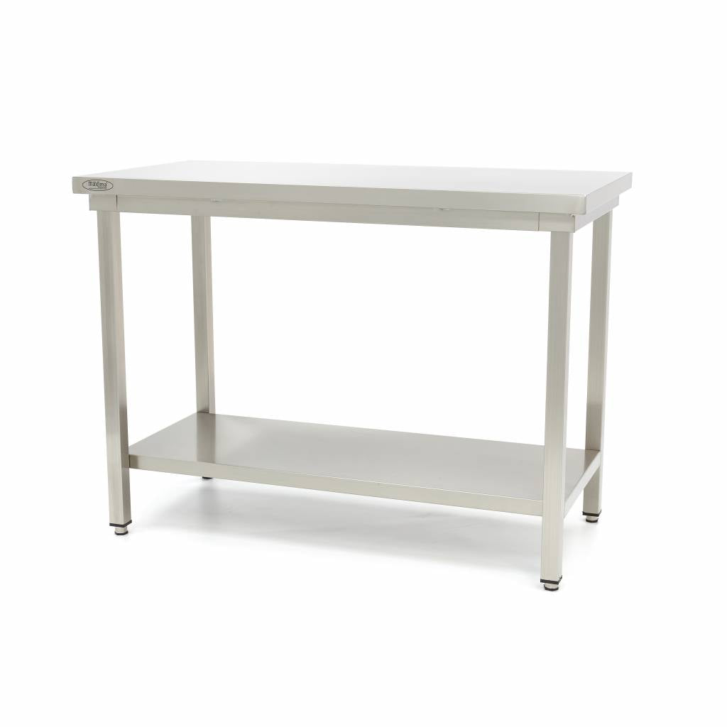 Rustfrit stål bord - 120 x 70 cm - Justerbar højde