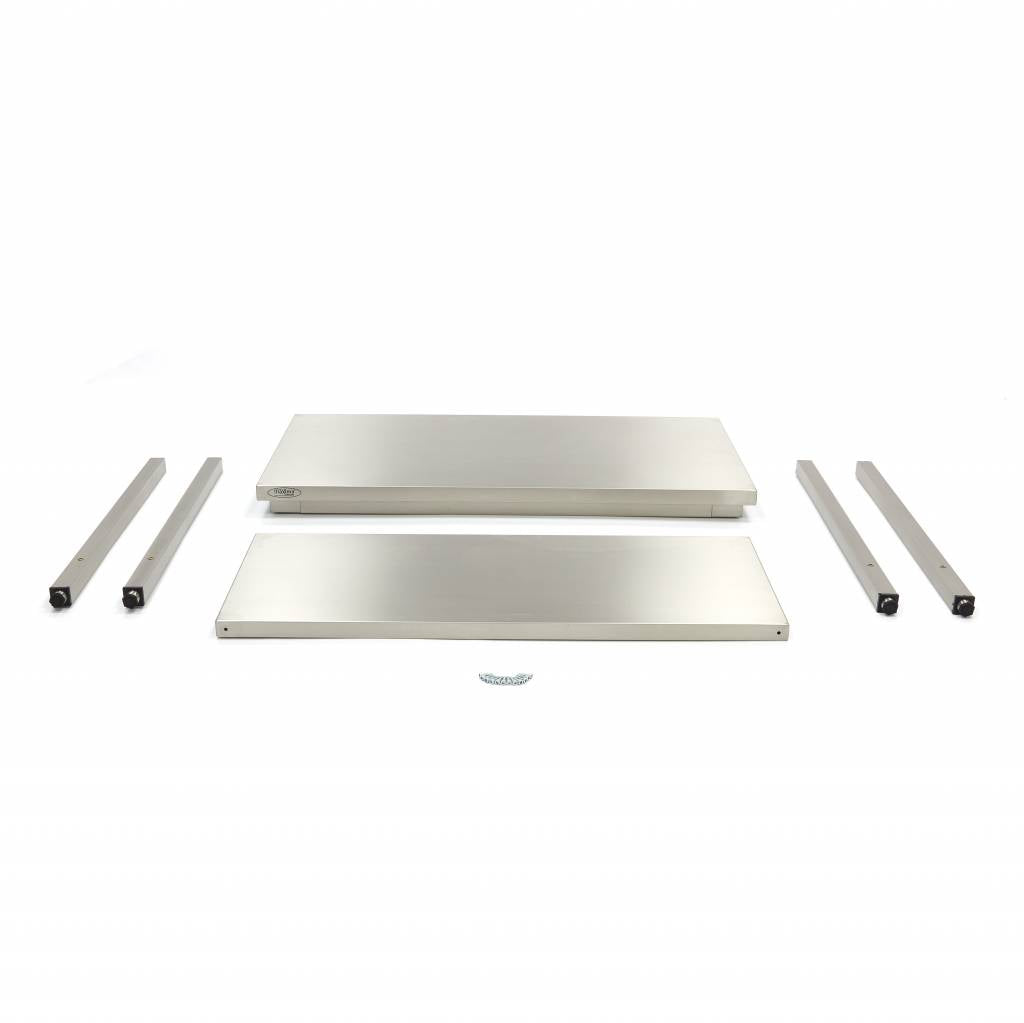 Rustfrit stål bord - 200 x 70 cm - Justerbar højde