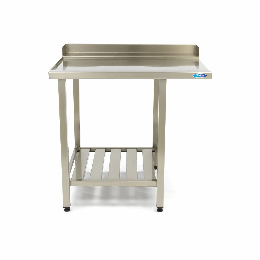 Opvaskemaskine bord - 120 x 75 cm - Venstre - med bagplade og opbevaring Hylde