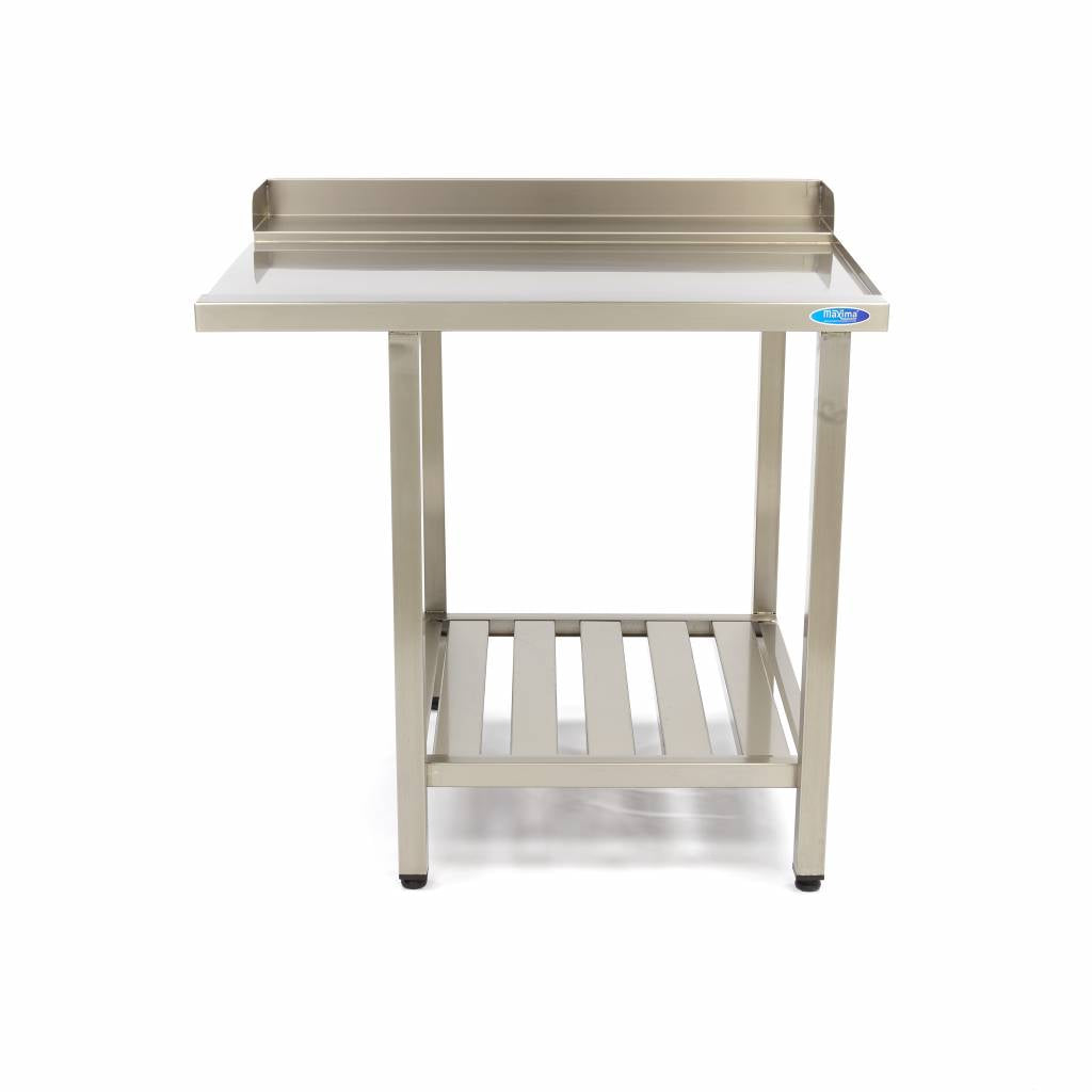 Opvaskemaskine bord - 120 x 75 cm - Højre - med backsplash og opbevaring Hylde