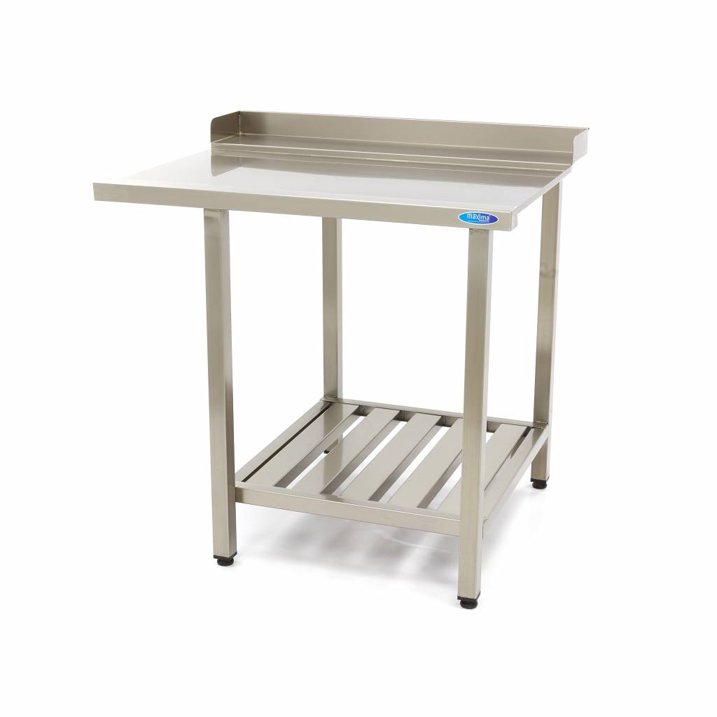 Opvaskemaskine bord - 70 x 75 cm - Højre - med backsplash og opbevaring Hylde