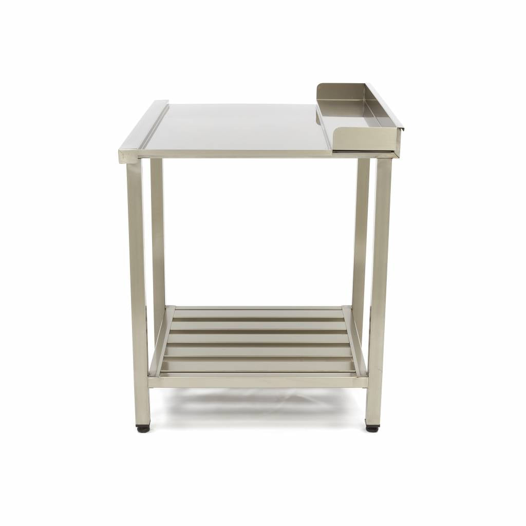 Opvaskemaskine bord - 70 x 75 cm - Højre - med backsplash og opbevaring Hylde